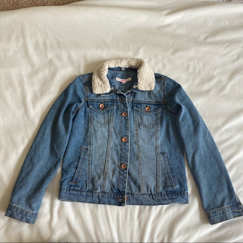 CI SONO -Sherpa Collar Girls Denim Jacket